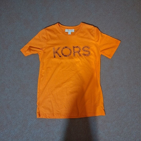 Michael Kors Vibrant Orange Short Sleeve Tee - Picture 2 of 5